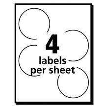 Load image into Gallery viewer, Avery, Printable Gold Foil Seals, 2" dia., Gold, 4/Sheet, 11 Sheets/Pack
