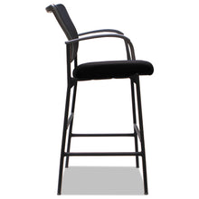 Load image into Gallery viewer, Alera, IV Series Guest Stool, Mesh Back, Fabric Seat, 25.19" x 23.81" x 45.66", Black, 2/Carton
