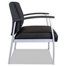 Load image into Gallery viewer, Alera, metaLounge Series Bariatric Guest Chair, 30.51" x 26.96" x 33.46", Black Seat/Back, Silver Base
