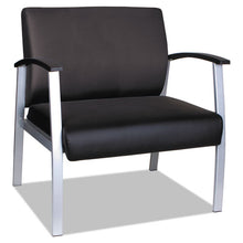 Load image into Gallery viewer, Alera, metaLounge Series Bariatric Guest Chair, 30.51" x 26.96" x 33.46", Black Seat/Back, Silver Base
