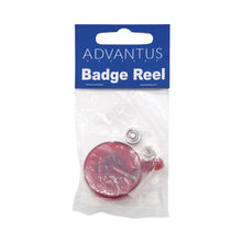 Load image into Gallery viewer, Advantus,Translucent Retractable ID Card Reel, 30" Extension, Red, 12/Pack
