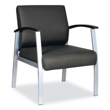 Load image into Gallery viewer, Alera, metaLounge Series Mid-Back Guest Chair, 24.6" x 26.96" x 33.46", Black Seat/Back, Silver Base
