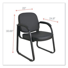 Load image into Gallery viewer, Alera,Genaro Series Half-Back Sled Base Guest Chair, 25" x 24.80" x 33.66", Black
