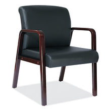 Load image into Gallery viewer, Alera,Reception Lounge WL Series Guest Chair, 24.21" x 24.8" x 32.67", Black Seat/Back, Mahogany Base
