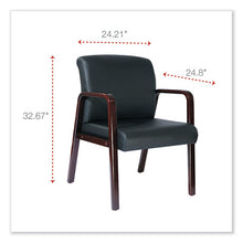 Load image into Gallery viewer, Alera,Reception Lounge WL Series Guest Chair, 24.21" x 24.8" x 32.67", Black Seat/Back, Mahogany Base
